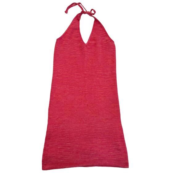 Wild Fable Pink Space Dye Sweater Knit Halter Dress Large NWT - Picture 12 of 13
